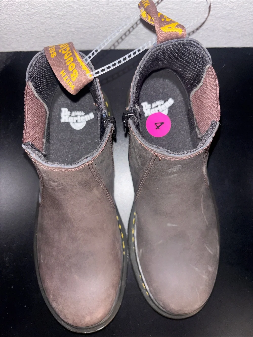 Dr. Martens Brown Leather Chukka Boots with Yellow Welt